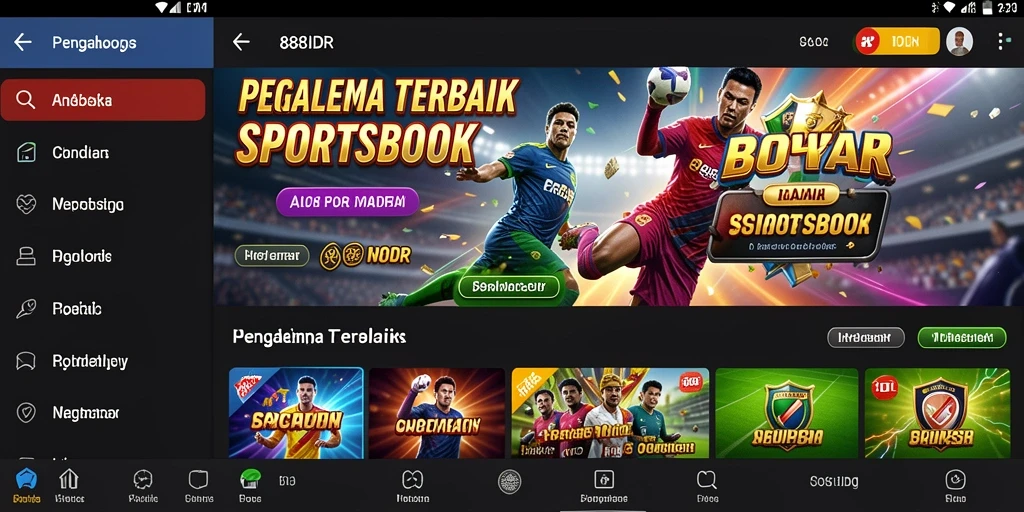 Tampilan menarik dan dinamis dari gameplay Sportsbook 888IDR.