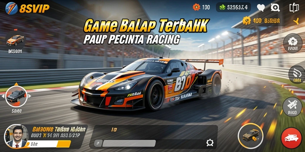 Screenshot gameplay <strong>8SVIP</strong> menampilkan aksi balap yang mendebarkan.