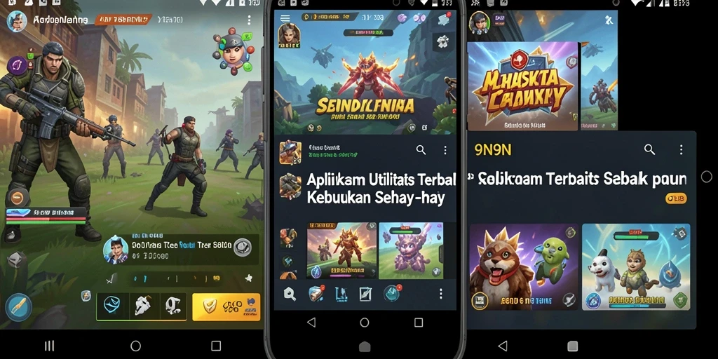 Tampilan antarmuka 9N9N dengan fitur utilitas yang mudah diakses.