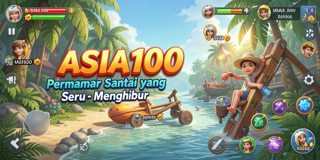 Tampilan gameplay ASIA100 yang menarik dan menghibur.