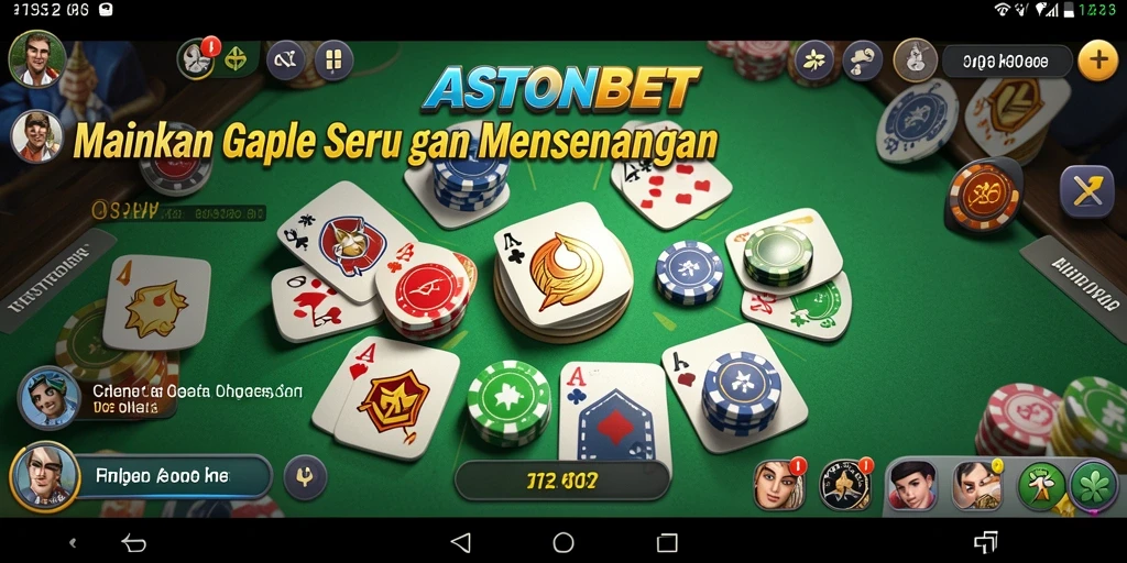 Screenshot gameplay ASTONBET dengan pemain menikmati Gaple.