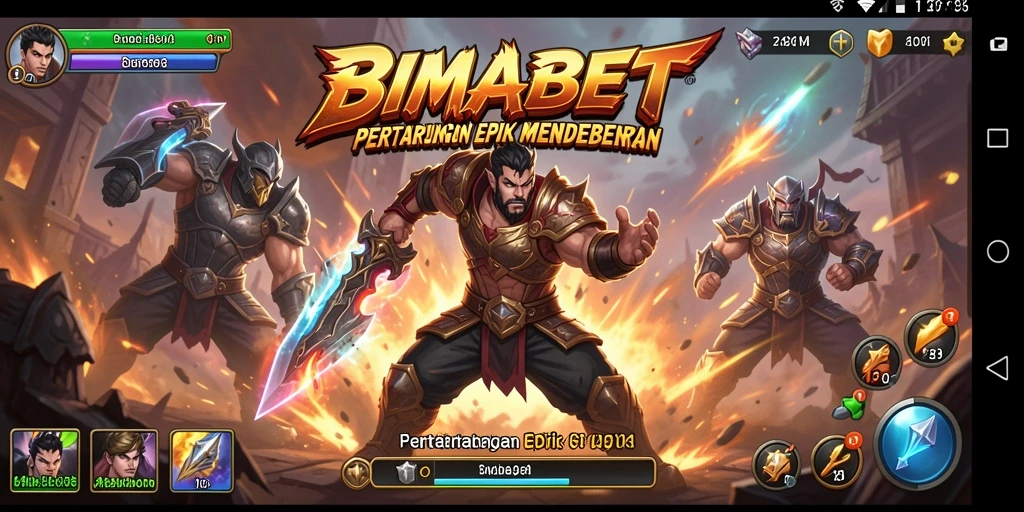Tampilan seru pertarungan dalam game Fighting dengan karakter unik.