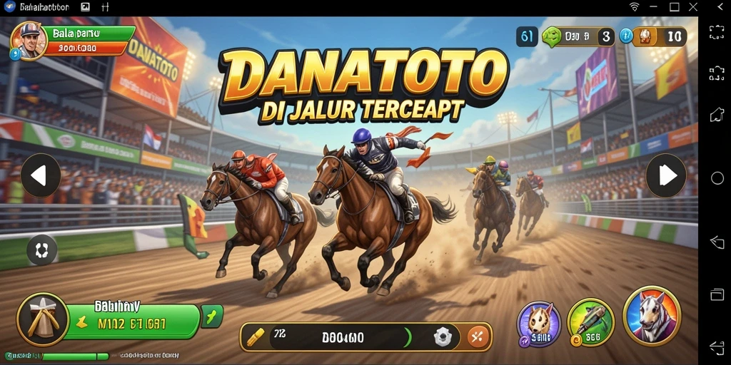Tampilan menarik dari gameplay balapan di DANATOTO.