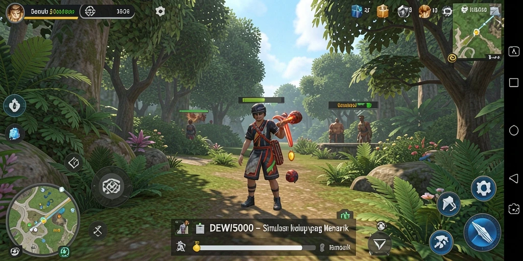 Tampilan menarik dari gameplay DEWI5000 yang menggambarkan kehidupan simulasi.
