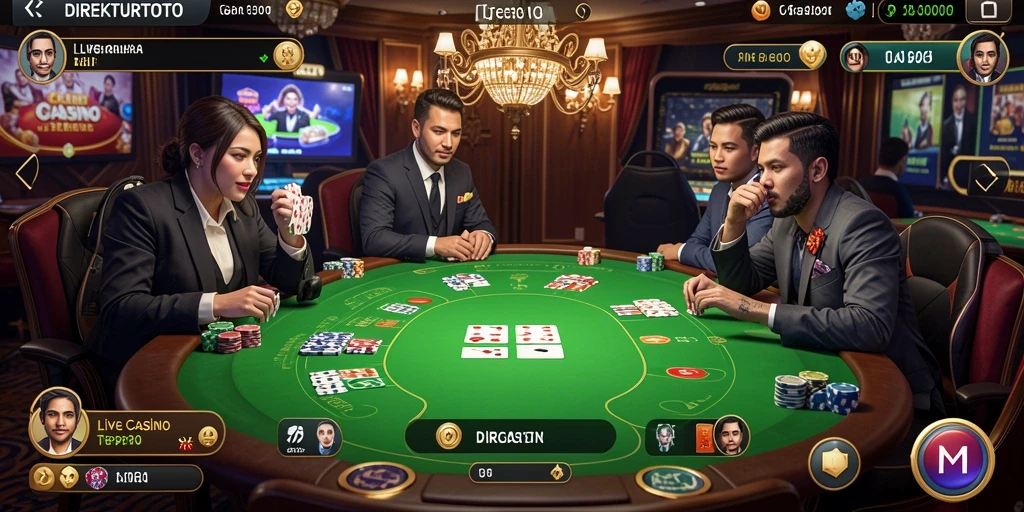 Tampilan gameplay langsung dari permainan kasino di DIREKTURTOTO.