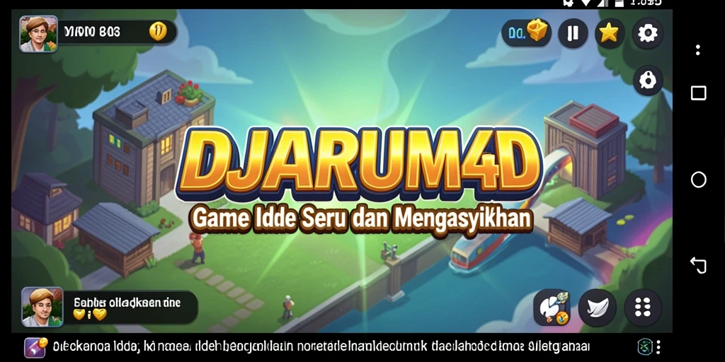Tangkapan layar gameplay DJARUM4D dengan antarmuka yang menarik dan fitur Idle.