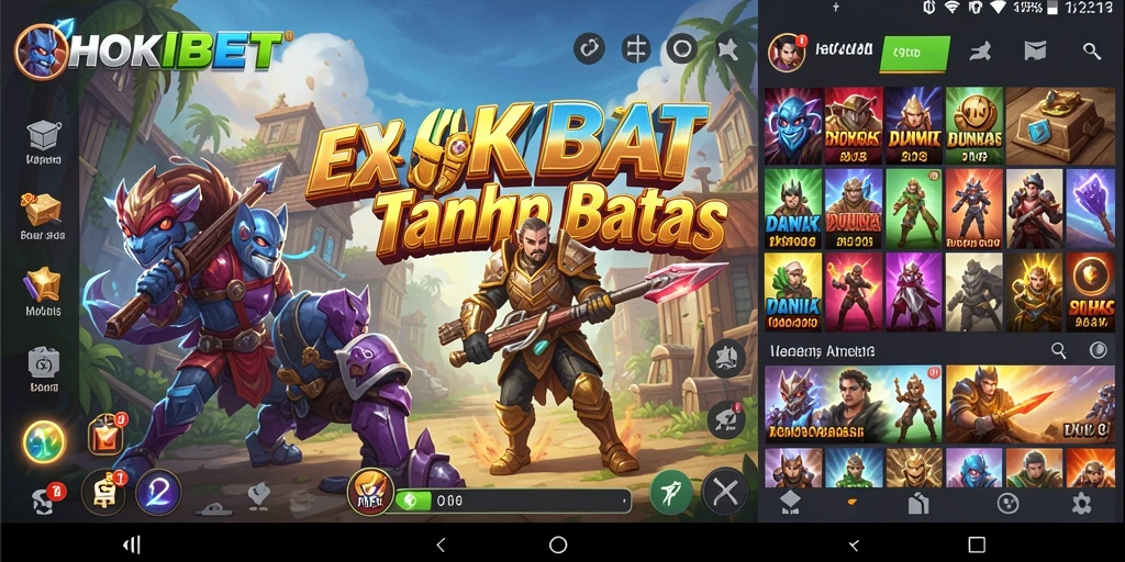 Screenshot HOKIBET menampilkan aksi seru dalam dunia Open World.