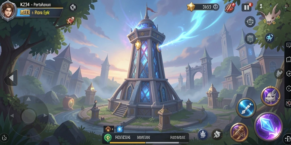 Tampilan gameplay K234 yang menegangkan di Tower Defense.