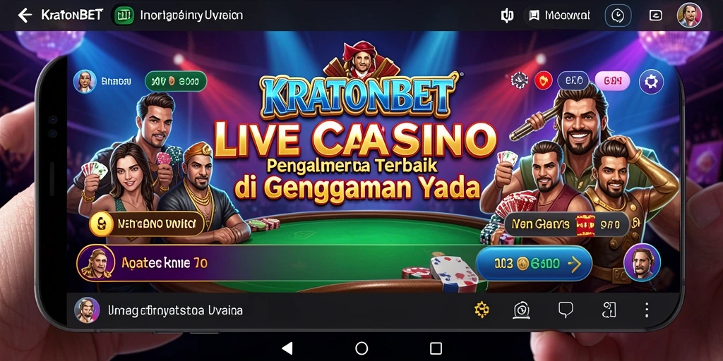 Tampilan gameplay Live Casino yang mendebarkan di KRATONBET.