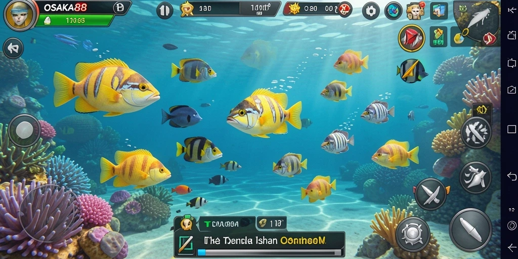 Tampilan gameplay OSAKA88 yang mendebarkan saat menangkap ikan.
