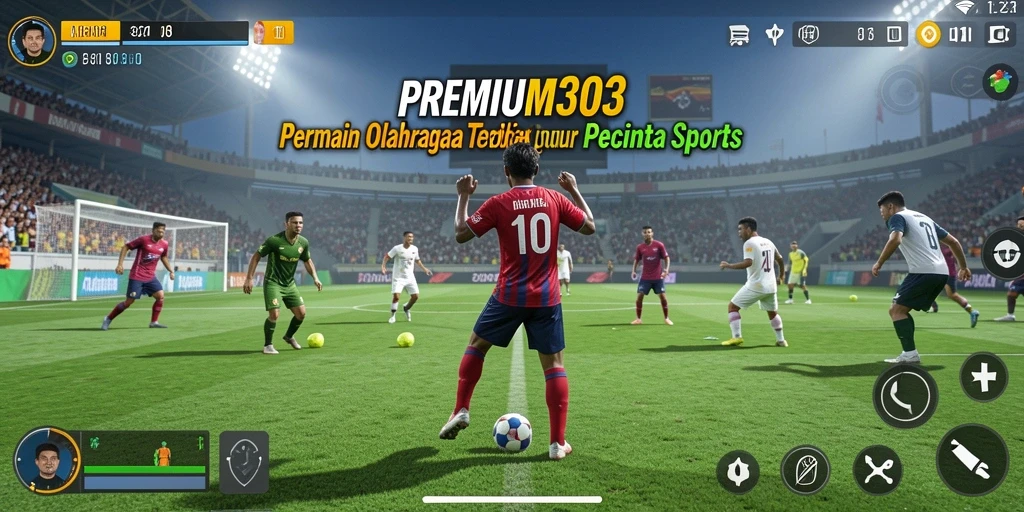 Screenshot menampilkan aksi seru dalam permainan olahraga.