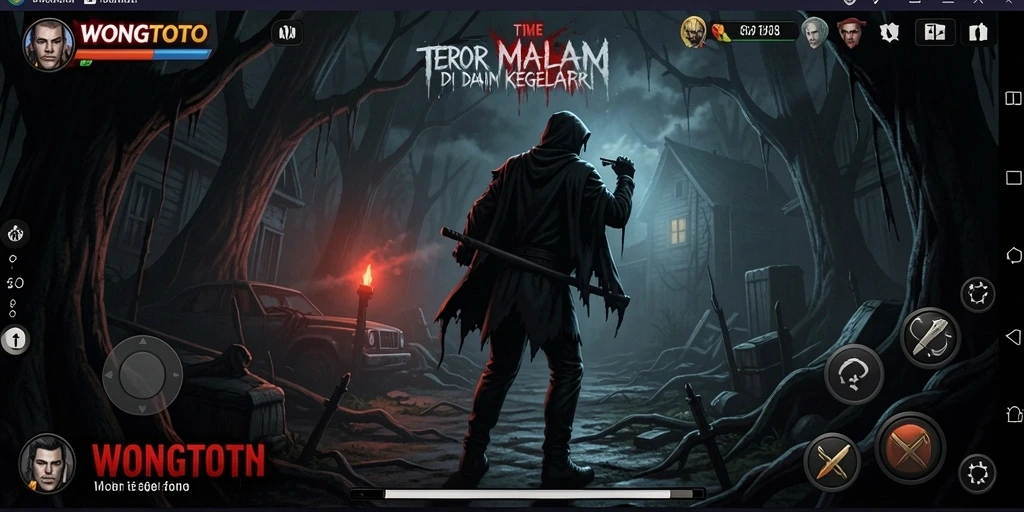 Gameplay menegangkan WONGTOTO dengan suasana horror yang kental.